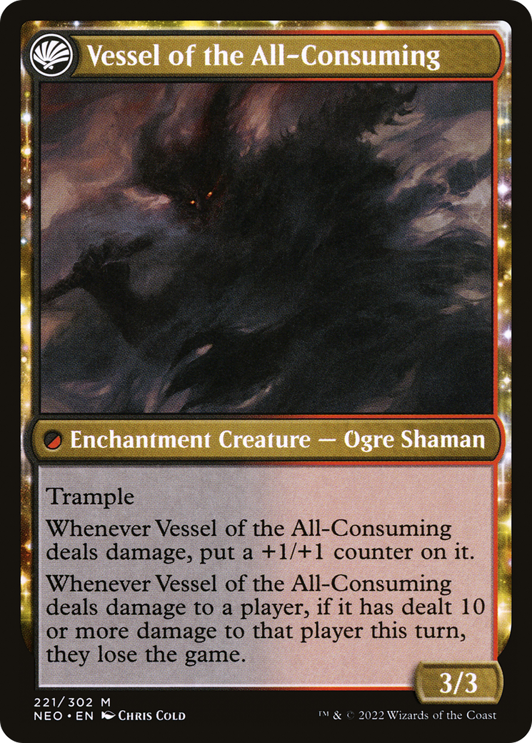 Hidetsugu Consumes All // Vessel of the All-Consuming (NEO-221) - Kamigawa: Neon Dynasty: (fandfc)