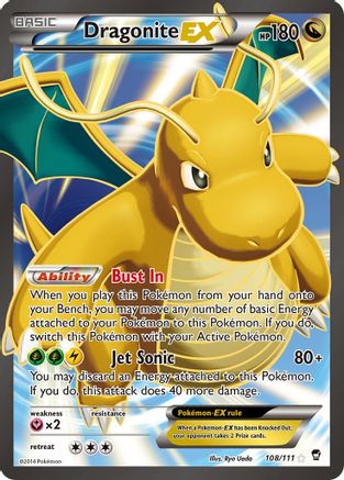 Dragonite EX (108 Full Art) 108/111 - XY Furious Fists Holofoil