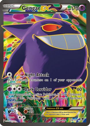 Gengar EX (114 Full Art) 114/119 - XY Phantom Forces Holofoil
