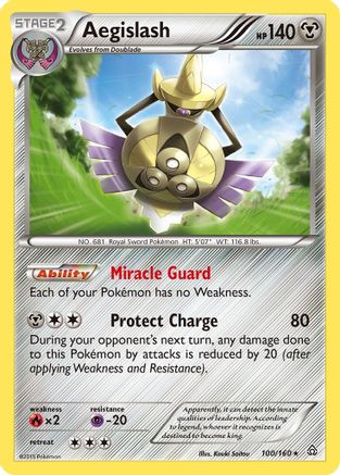Aegislash 100/160 - XY Primal Clash Reverse Holofoil