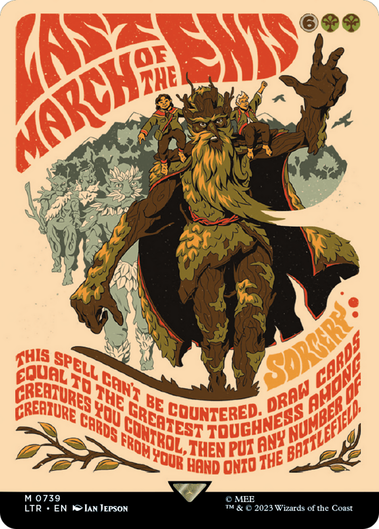 Last March of The Ents Foil Borderless Poster