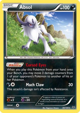Absol 40/108 - XY Roaring Skies Reverse Holofoil