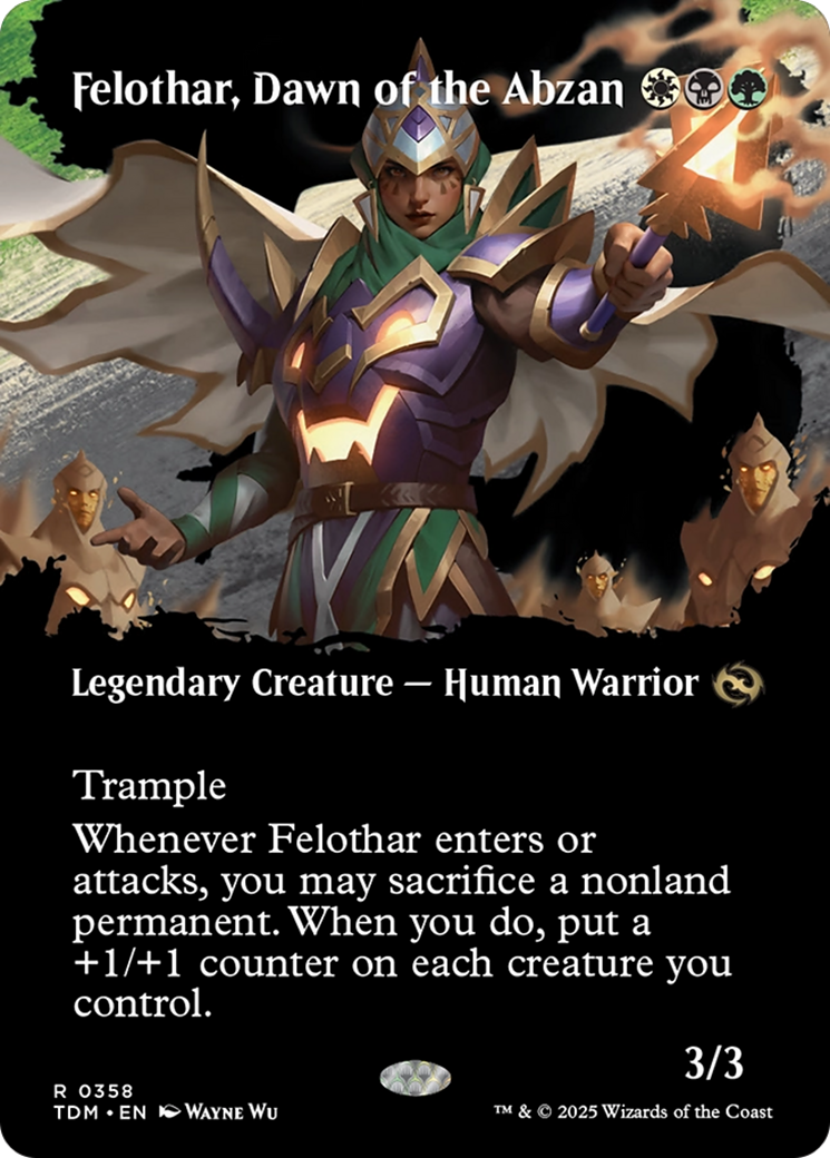 Felothar, Dawn of the Abzan (TDM-358) - Tarkir: Dragonstorm: (Showcase) (Borderless)