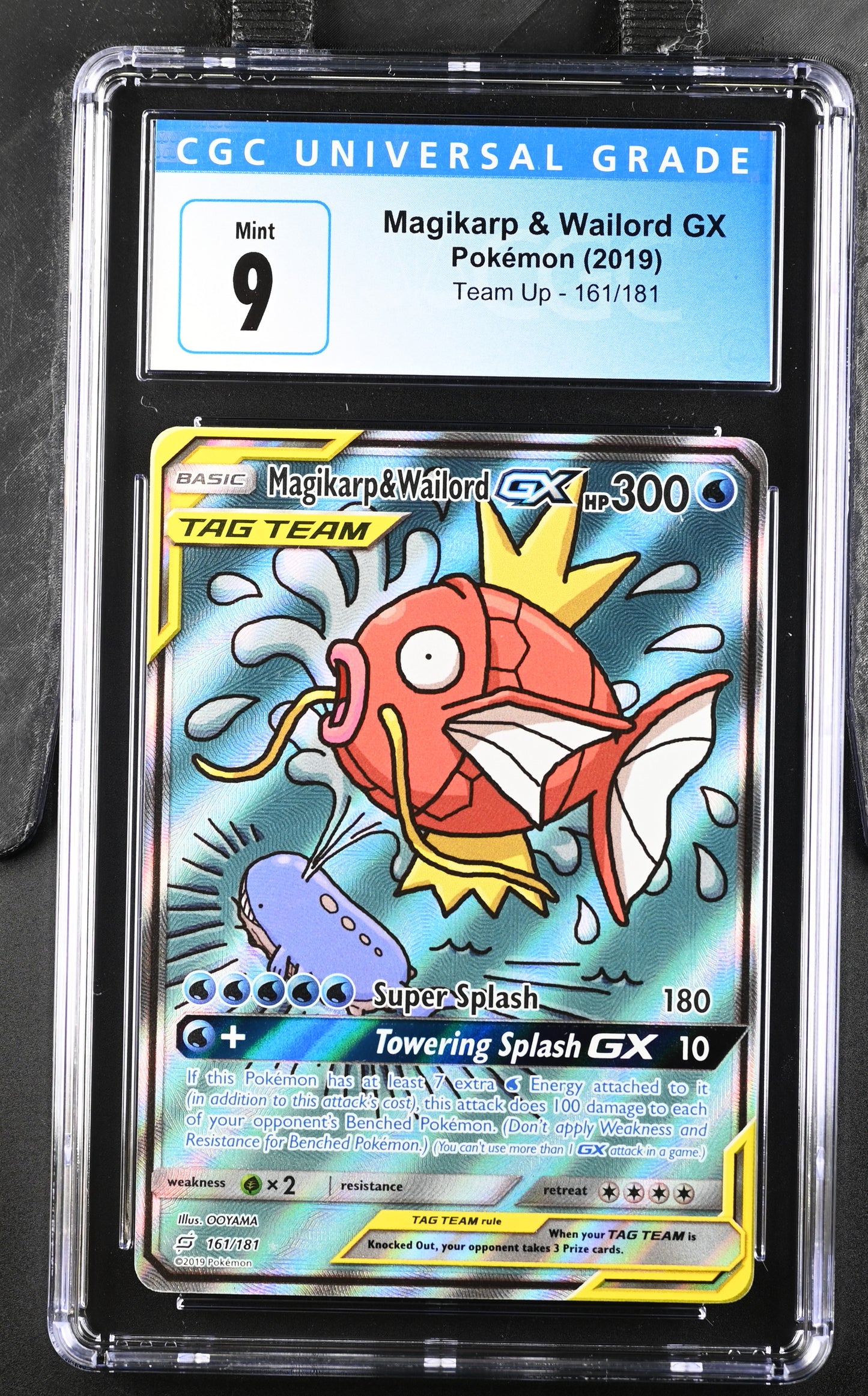 Magikarp & Wailord GX Alternate Art Team Up #161 CGC 9