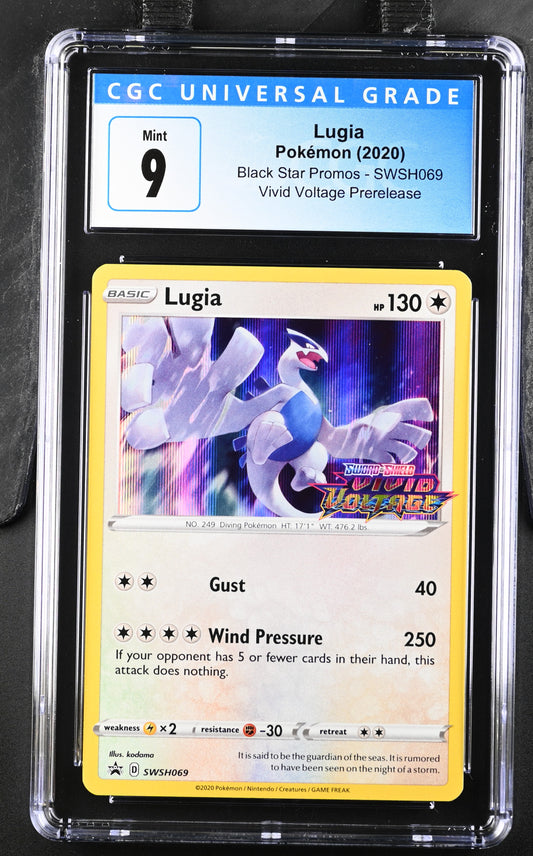 Lugia Vivid Voltage Prerelease Stamp SWSH069 CGC 9