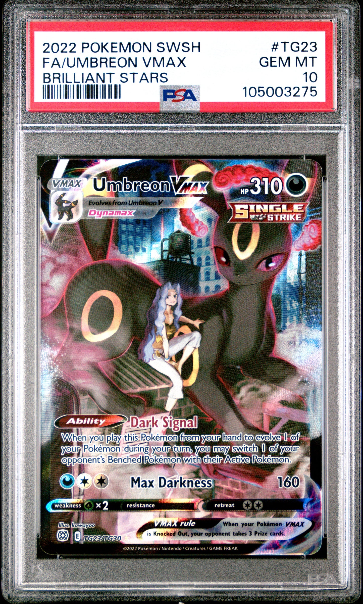 Umbreon VMAX Full Art TG23 PSA 10