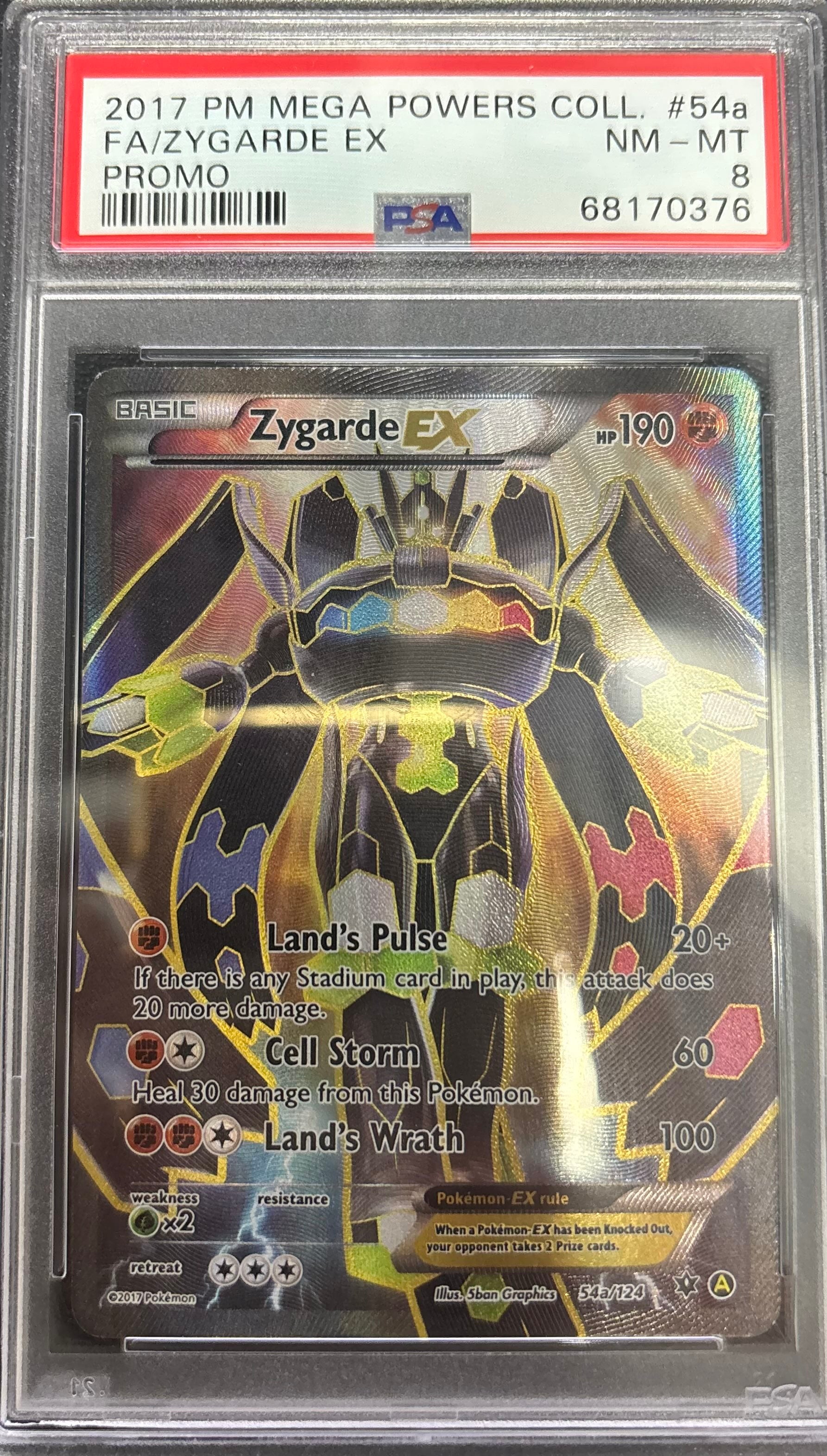 Zygarde EX 54a/124 PSA8 Derpy Cards Zygarde EX 54a/124 PSA8 Derpy Cards