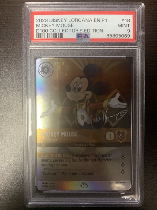 Mickey Mouse Friendly Face PSA 9