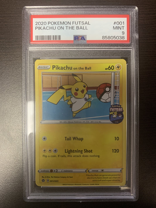 Pikachu on the Ball PSA 9