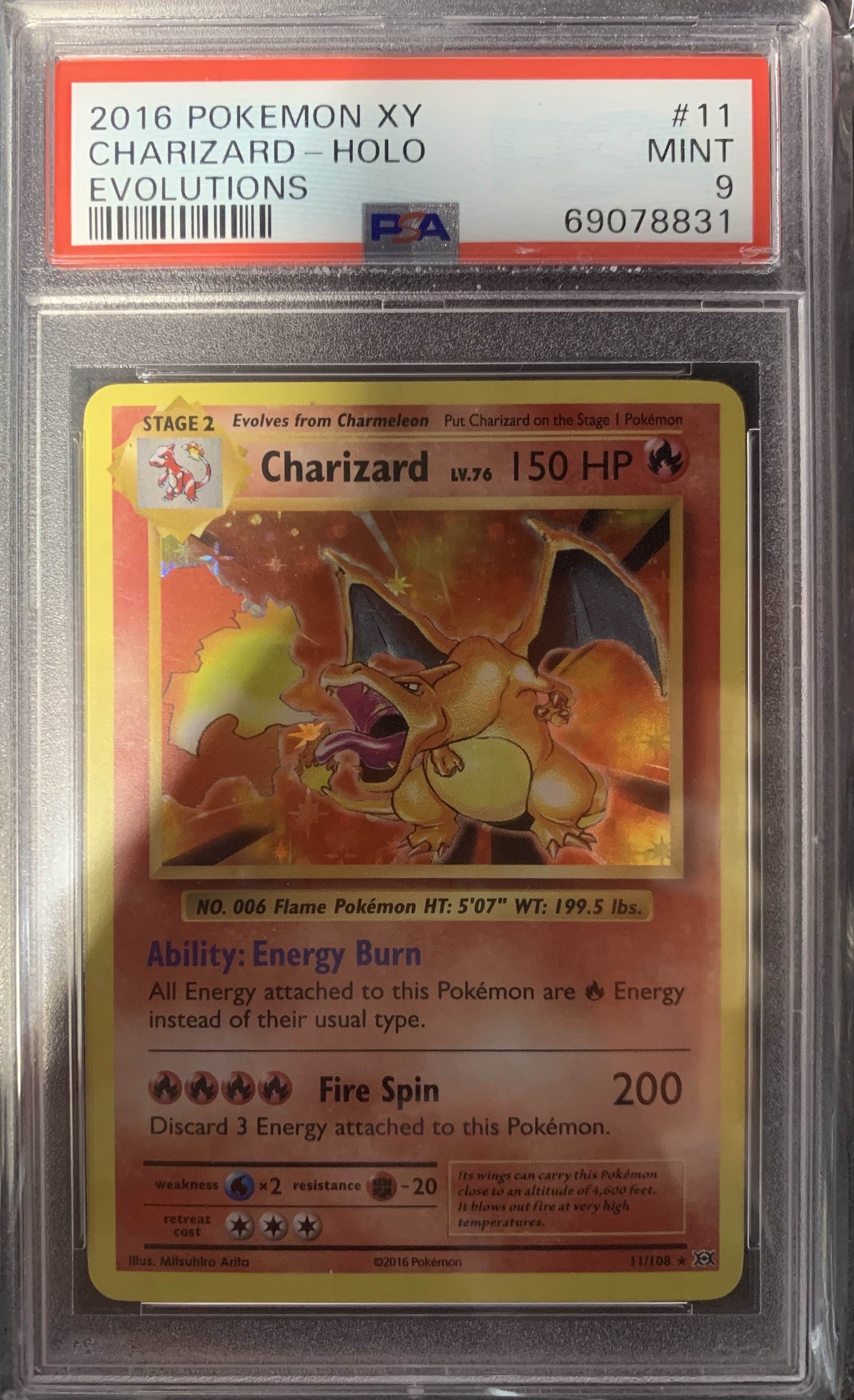 Charizard XY Evolutions Holo PSA 9