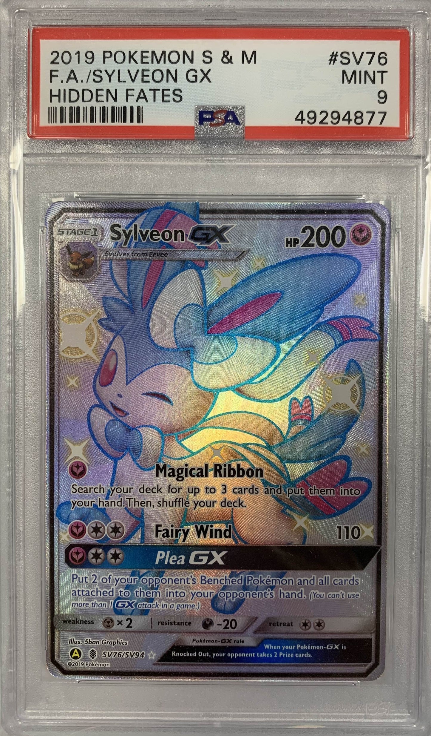 Sylveon GX SV76 Full Art PSA 9