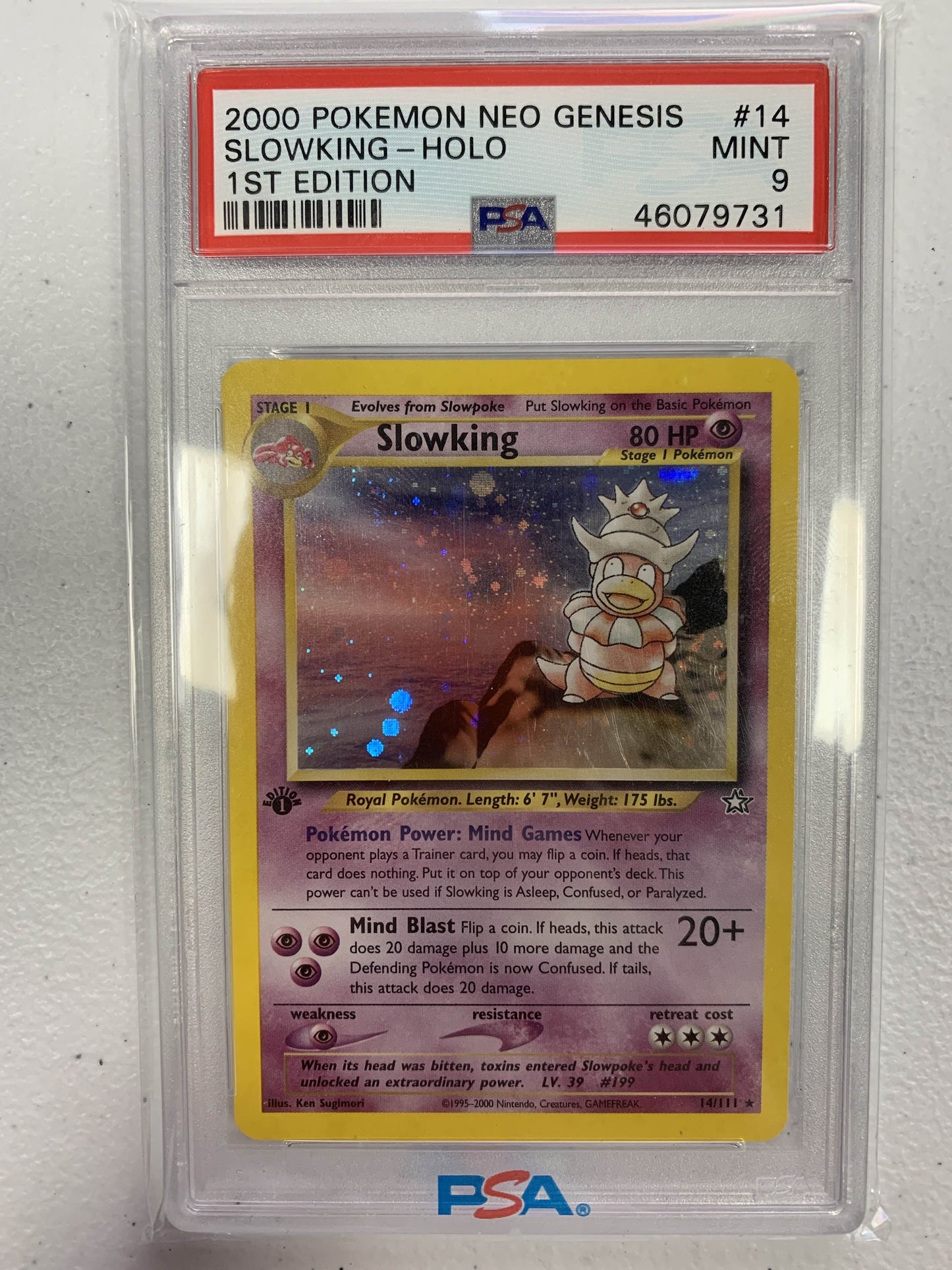 Slowking Holo Neo Genesis 1st Edition #14 PSA 9