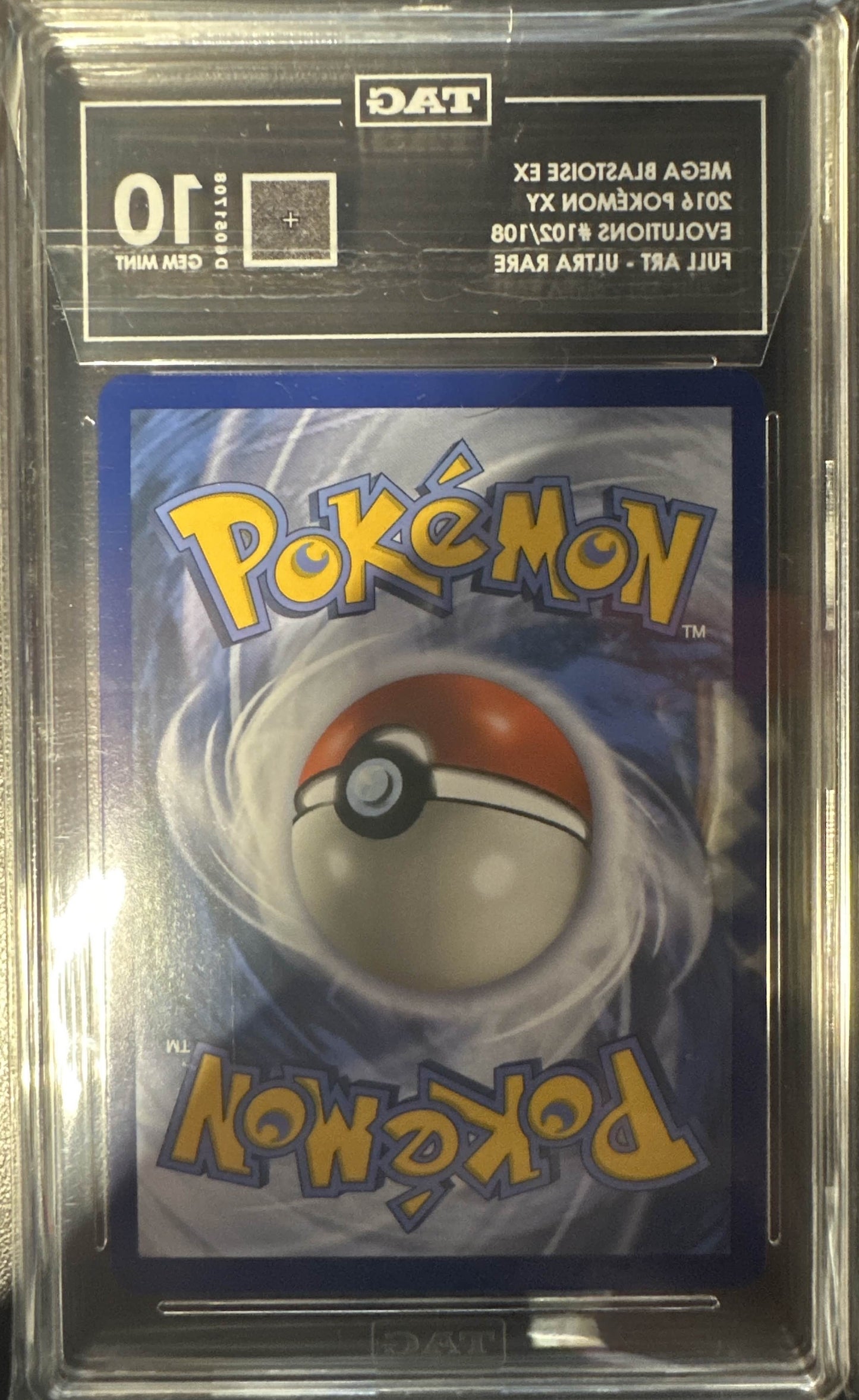 M Blastoise EX Evolutions Full Art Ultra Rare #102 TAG 10