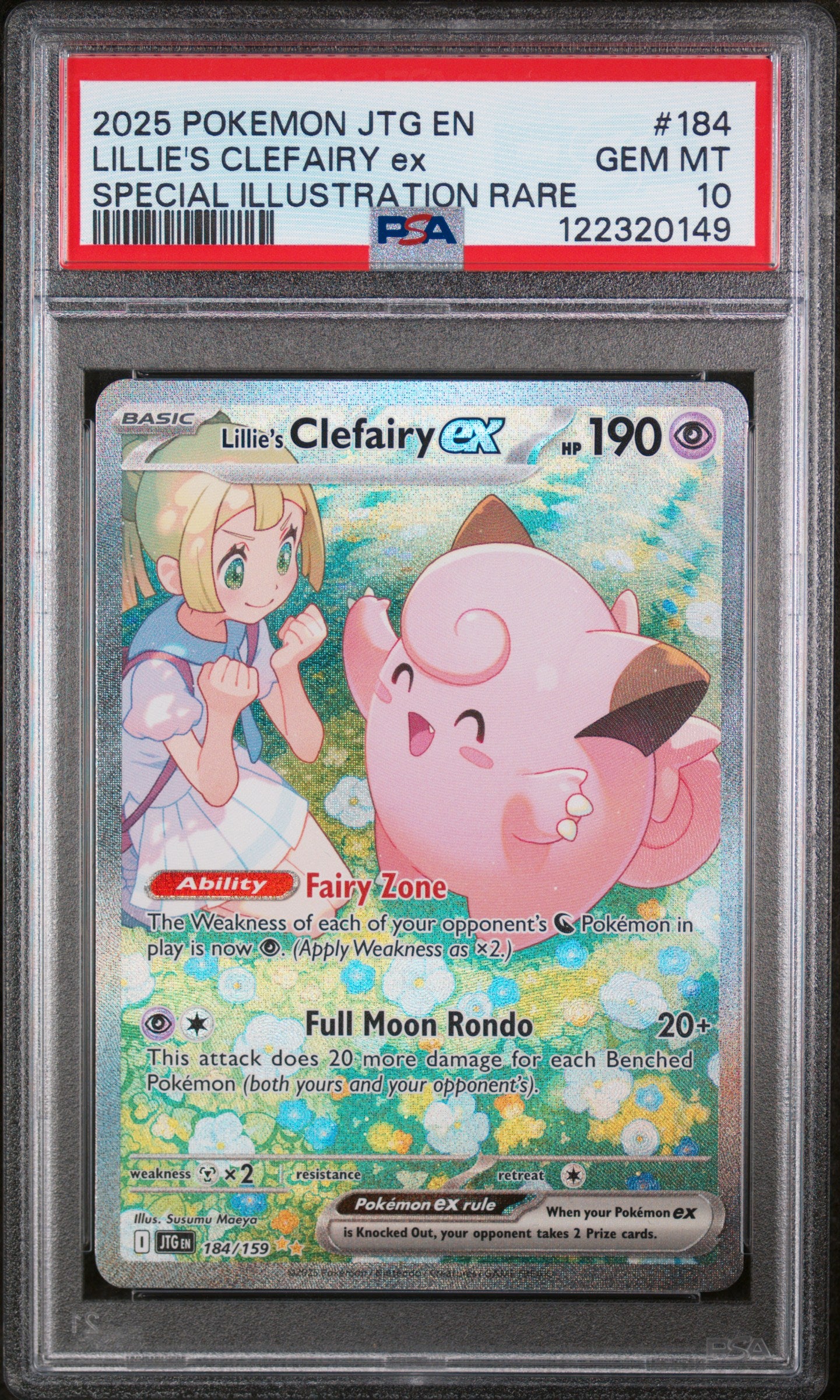 Lillie's Clefairy ex Special Illustration Rare Journey Together #184 PSA 10