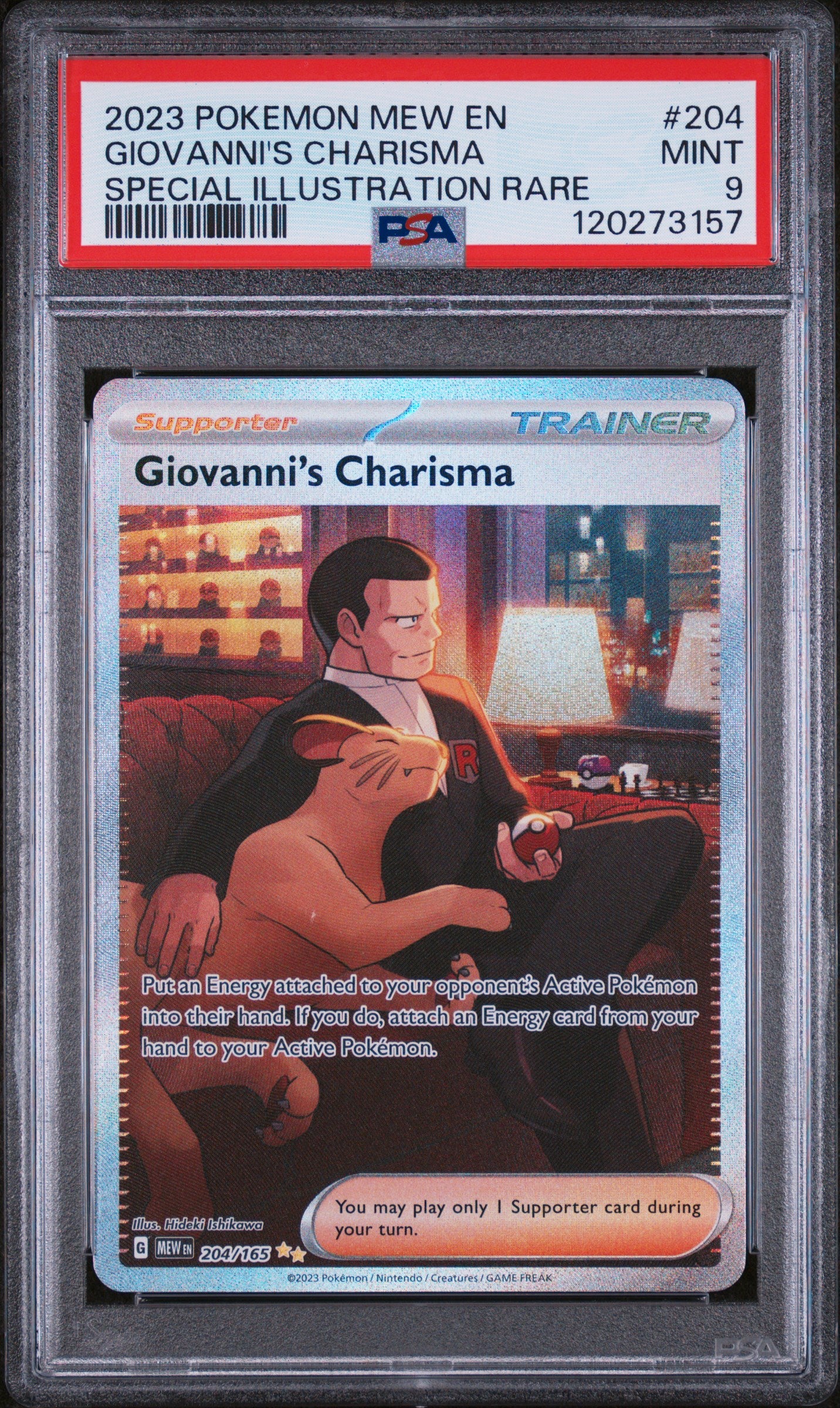 Giovanni's Charisma Special Illustration Rare 151 #204 PSA 9