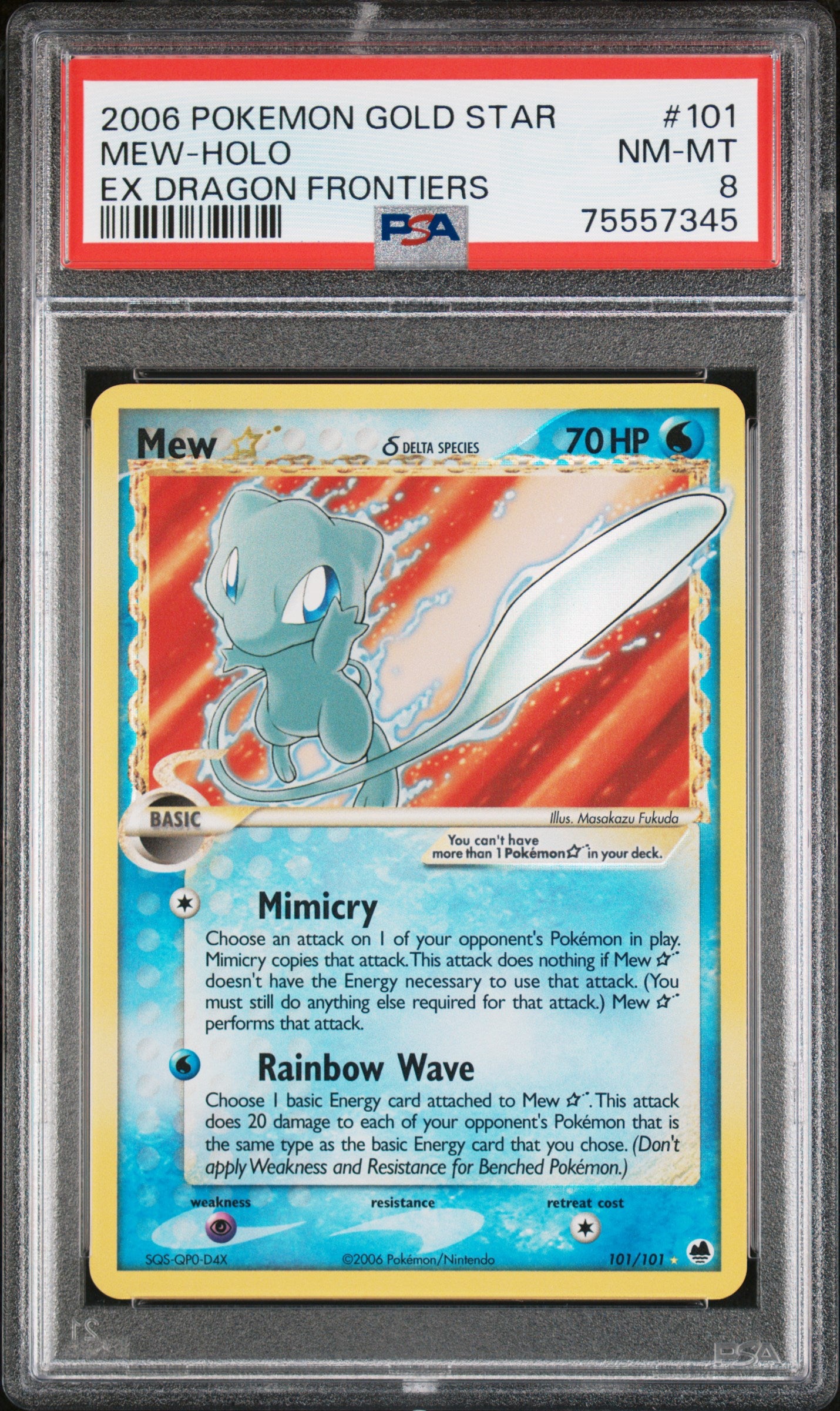 Mew Gold Star PSA 8
