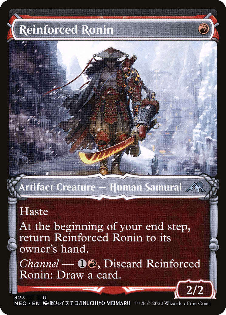 Reinforced Ronin (NEO-323) - Kamigawa: Neon Dynasty: (Showcase) Foil