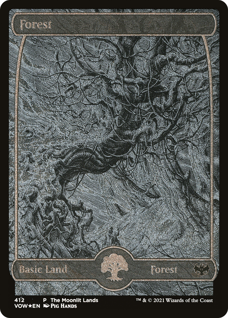 Forest (VOW-412) - Innistrad: Crimson Vow Etched Foil