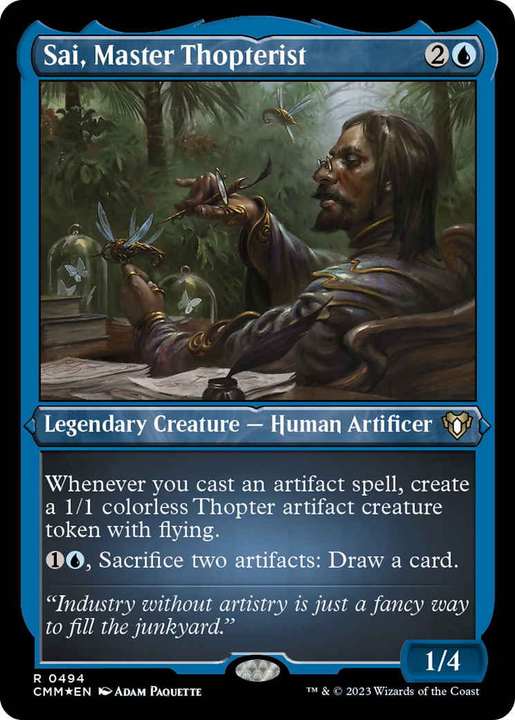 Sai, Master Thopterist (CMM-494) - Commander Masters Etched Foil