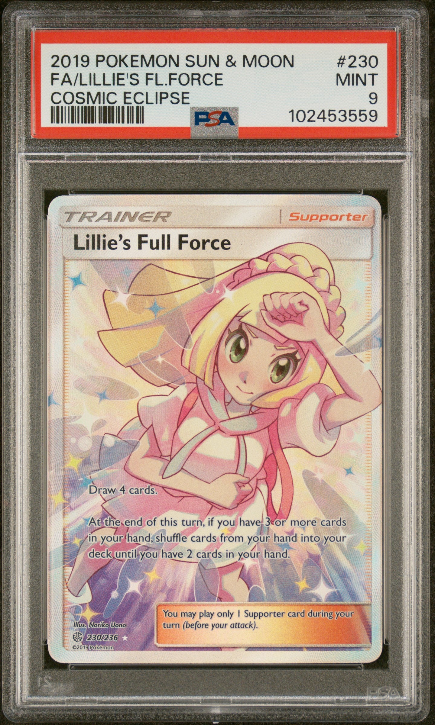 Lillie's Full Force Full Art PSA 9