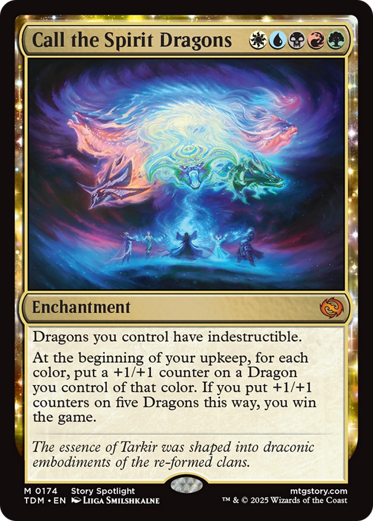 Call the Spirit Dragons (TDM-174) - Tarkir: Dragonstorm Foil