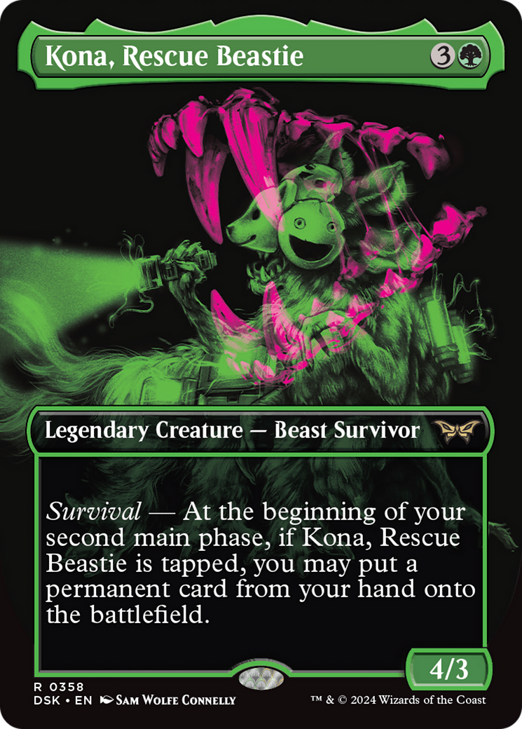 Kona, Rescue Beastie (DSK-358) - Duskmourn: House of Horror (Borderless) Foil