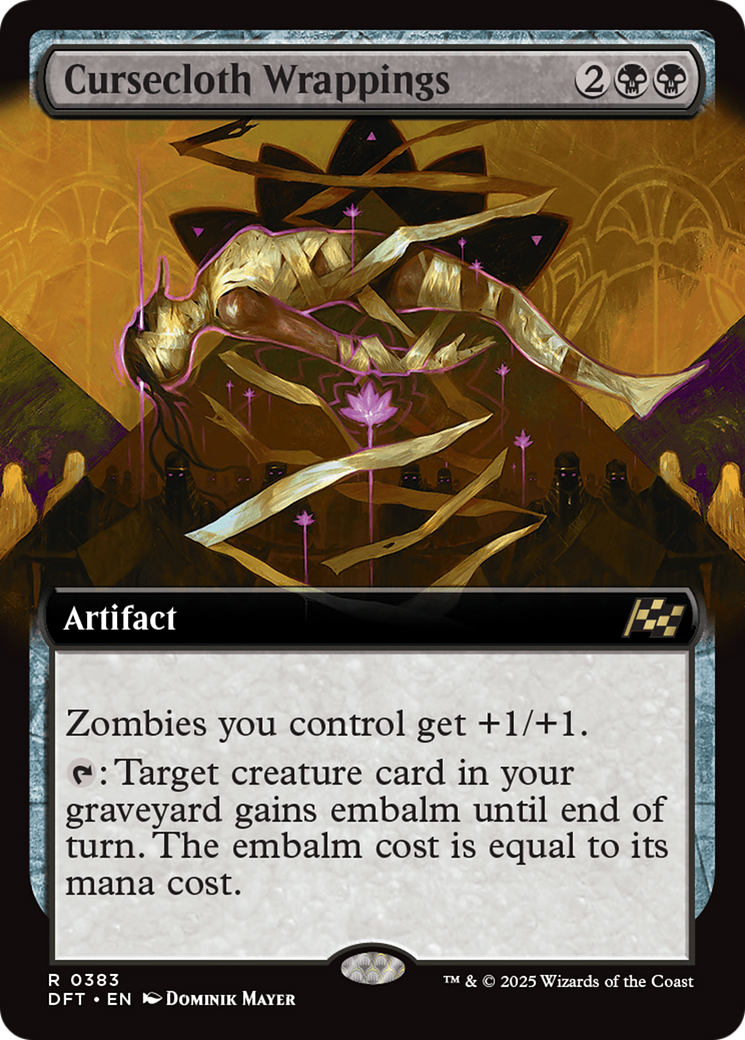 Cursecloth Wrappings (Extended Art) (DFT-383) - Aetherdrift Foil