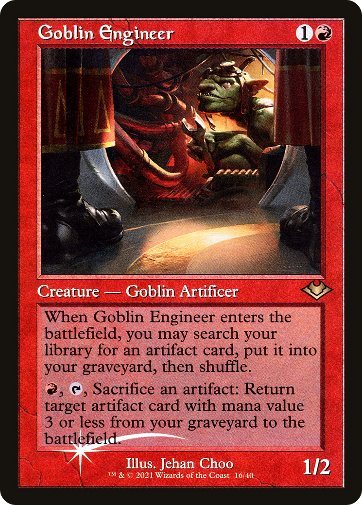 Goblin Engineer (MH1-016) - Modern Horizons 1 Timeshifts Etched Foil