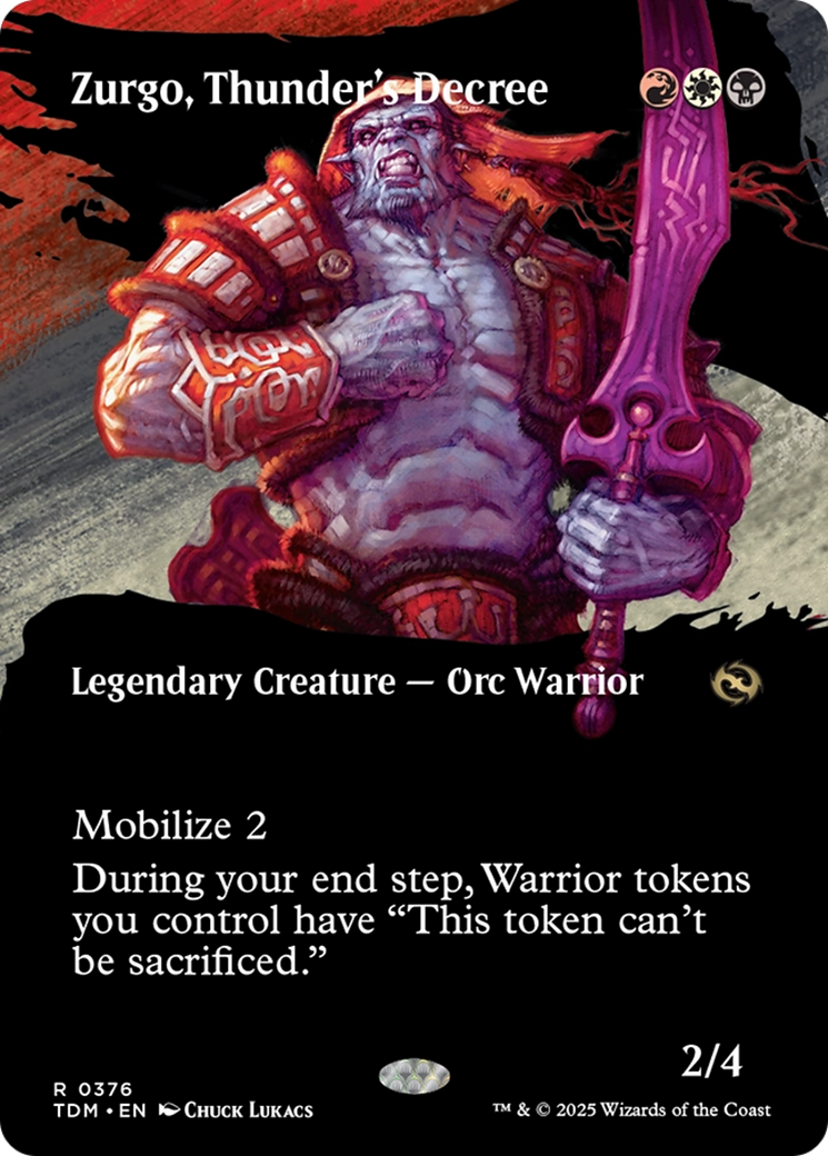 Zurgo, Thunder's Decree (Borderless) (TDM-376) - Tarkir: Dragonstorm