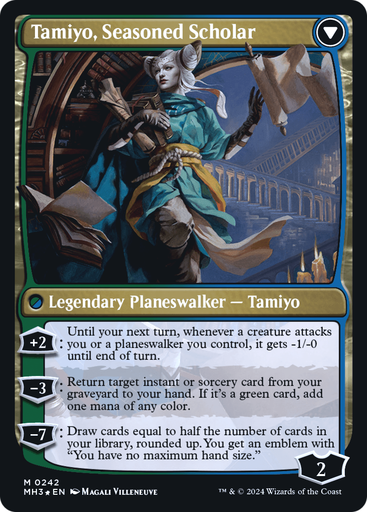 Tamiyo, Inquisitive Student // Tamiyo, Seasoned Scholar (PMH3-242S) - Modern Horizons 3 Promos Foil