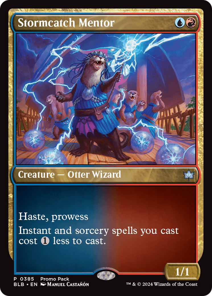 Stormcatch Mentor (BLB-385) - Bloomburrow Etched Foil
