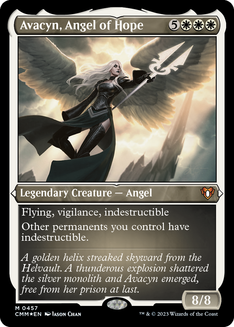 Avacyn, Angel of Hope (CMM-457) - Commander Masters Etched Foil