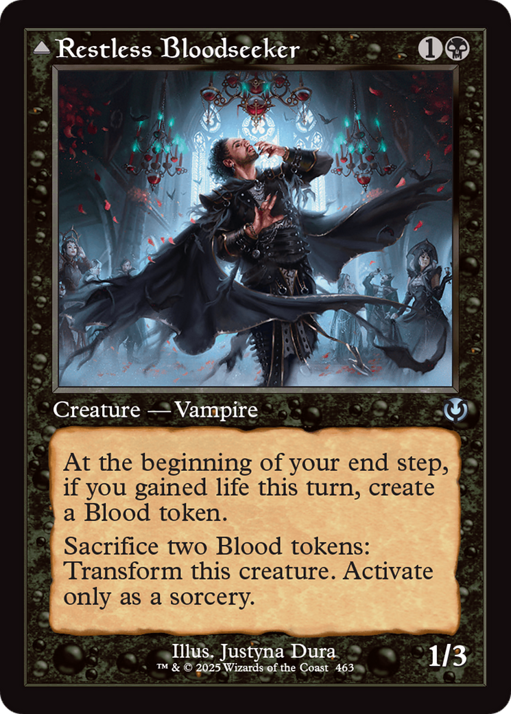 Restless Bloodseeker // Bloodsoaked Reveler (Retro Frame) (-463) - Innistrad Remastered Foil