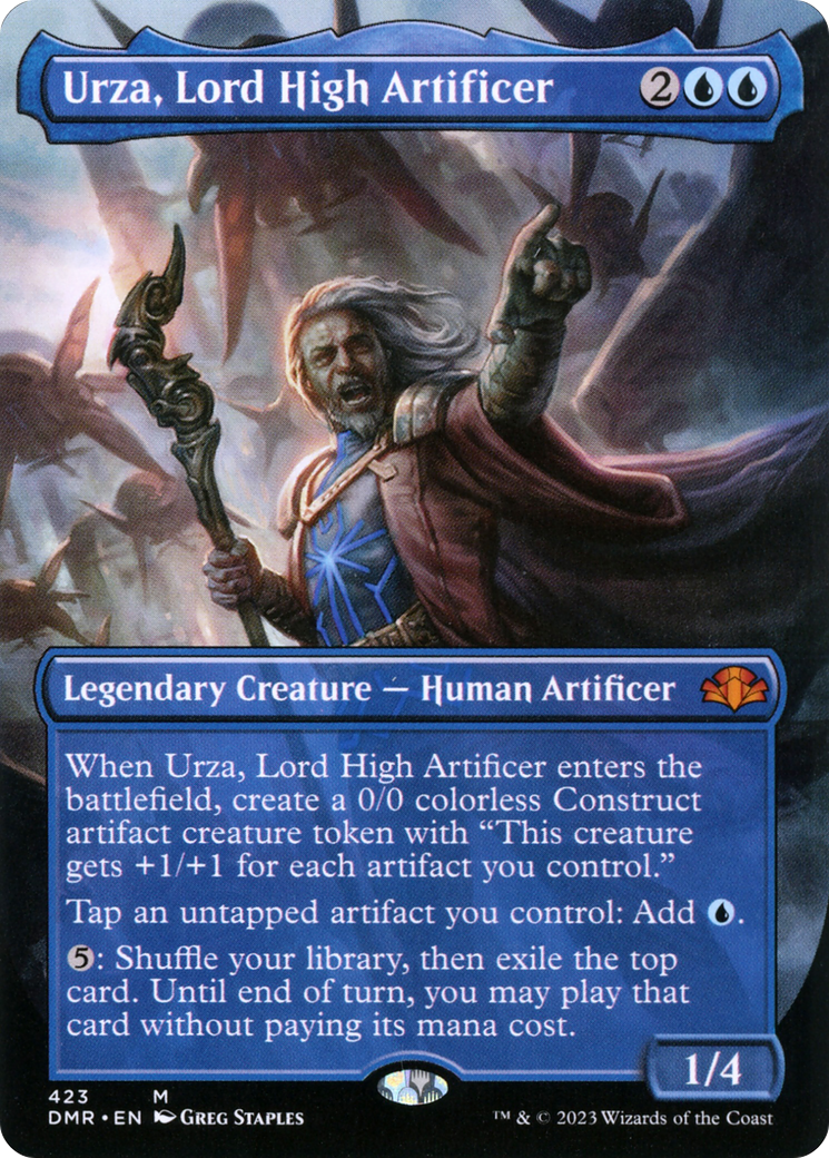Urza, Lord High Artificer (DMR-423) - Dominaria Remastered (Borderless) Foil