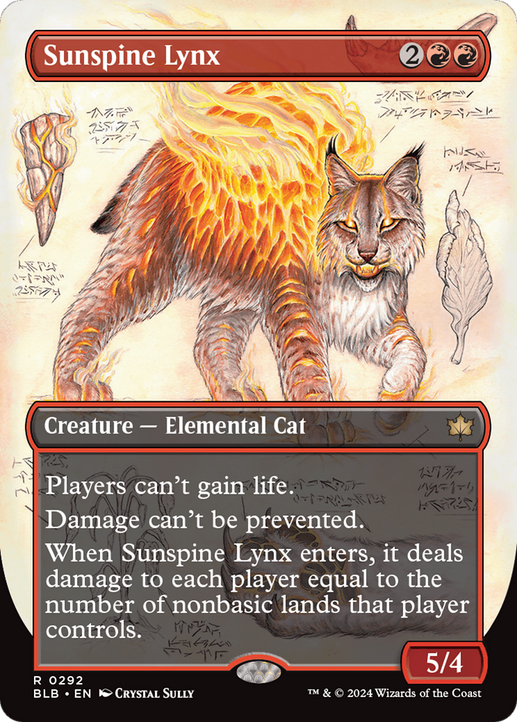 Sunspine Lynx (BLB-292) - Bloomburrow: (Showcase) (Borderless) Foil