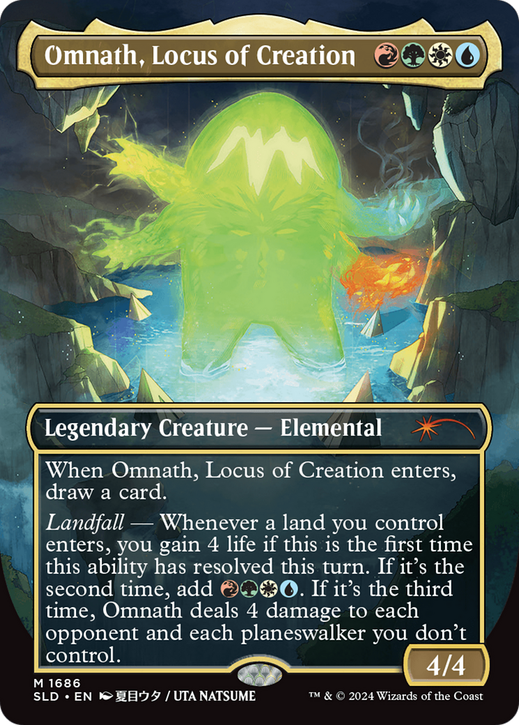 Omnath, Locus of Creation (SLD-1686) - Secret Lair Drop (Borderless) Foil