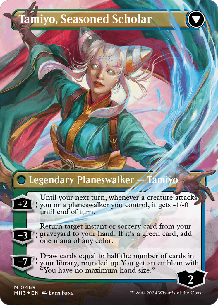 Tamiyo, Inquisitive Student // Tamiyo, Seasoned Scholar (MH3-469) - Modern Horizons 3 (Borderless) Foil