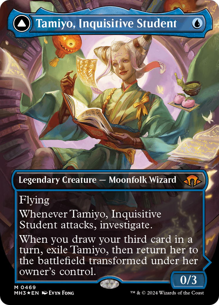 Tamiyo, Inquisitive Student // Tamiyo, Seasoned Scholar (MH3-469) - Modern Horizons 3 (Borderless) Foil