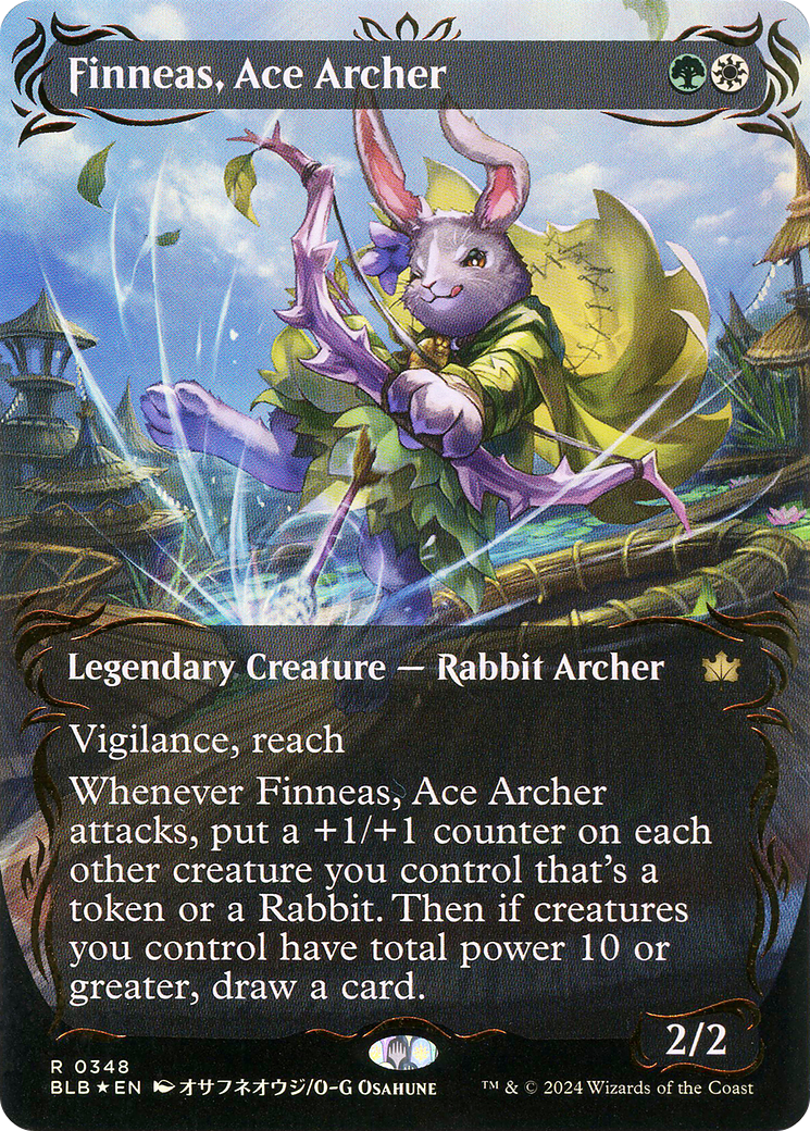 Finneas, Ace Archer (BLB-348) - Bloomburrow (Borderless) Foil