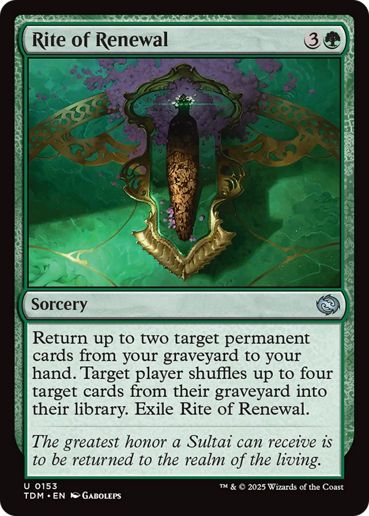 Rite of Renewal (TDM-153) - Tarkir: Dragonstorm Foil