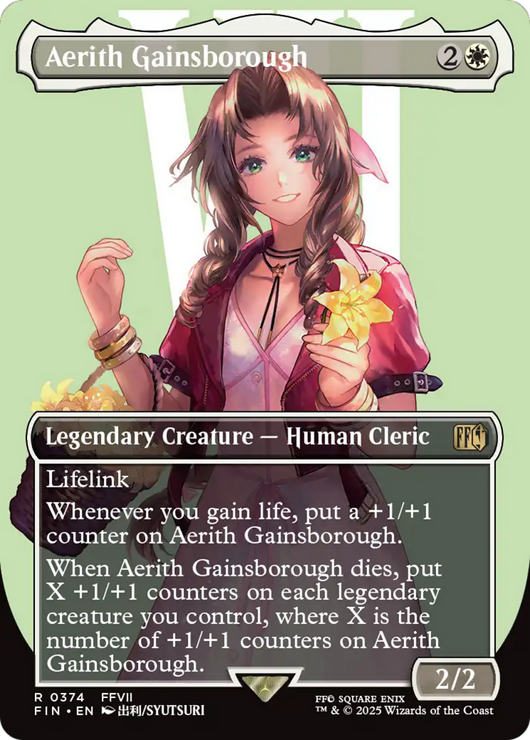 Aerith Gainsborough (Borderless) (FIN-374) - FINAL FANTASY Foil