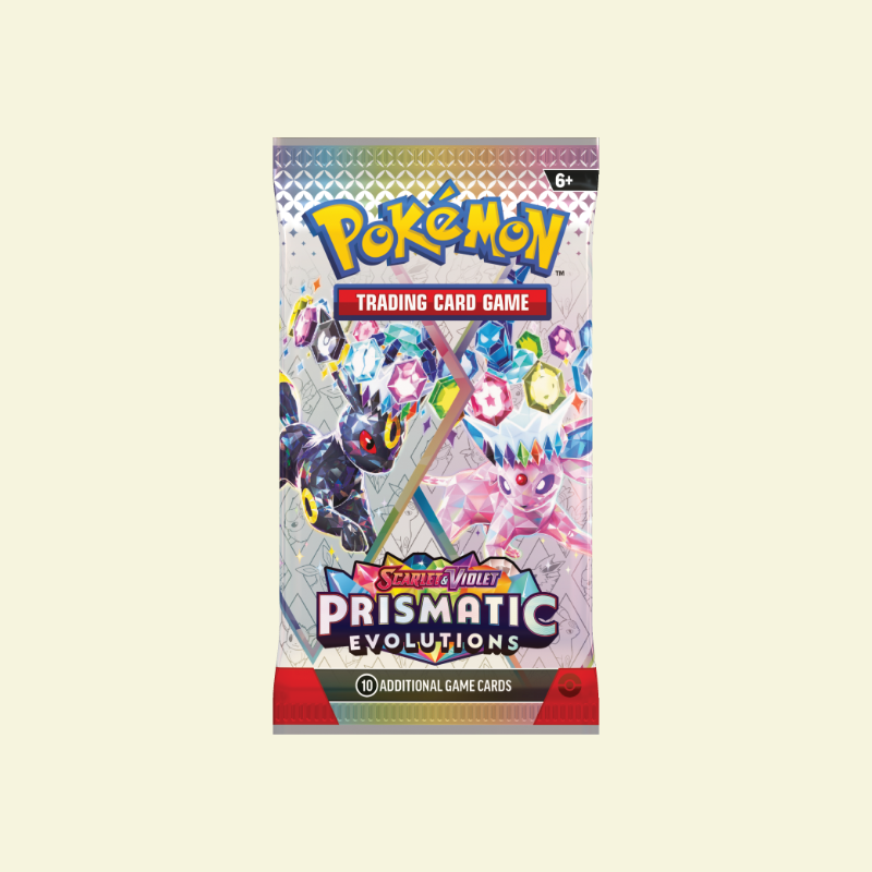 Pokemon - SV8.5 Prismatic Evolutions Loose Pack Derpy Cards Pokemon - SV8.5 Prismatic Evolutions Loose Pack Derpy Cards
