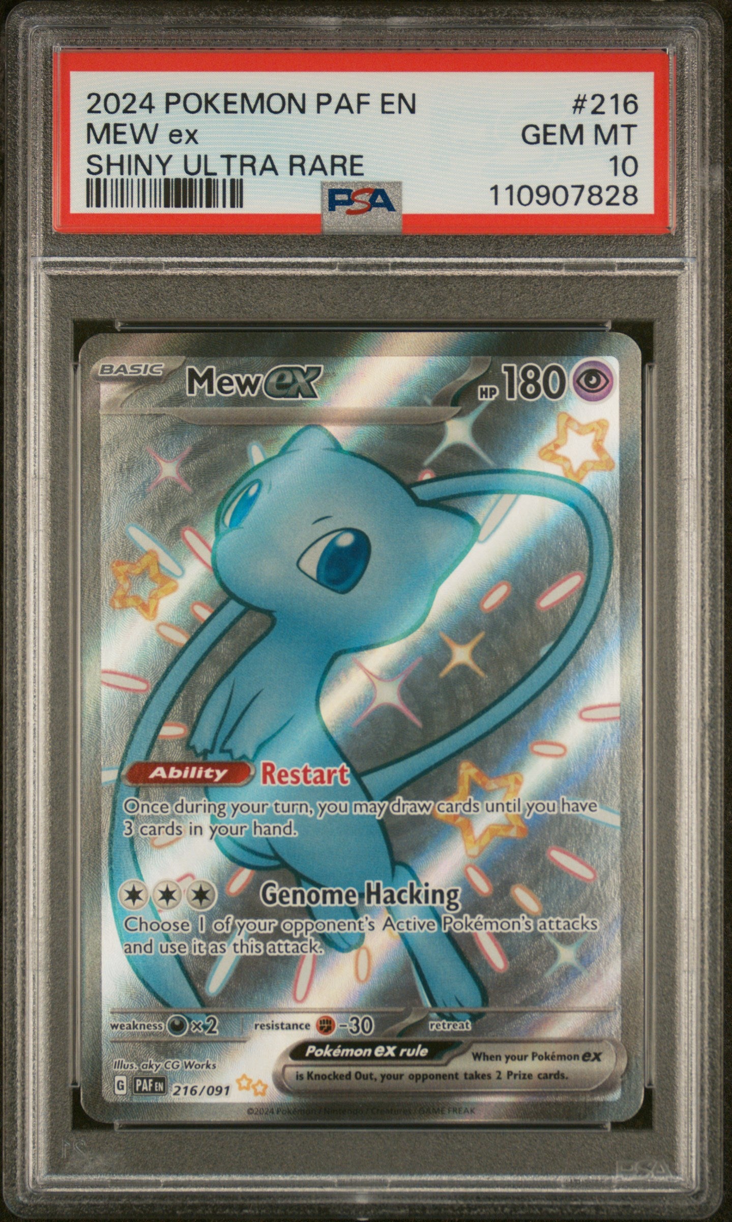 Mew ex Full Art Shiny #216 PSA 10