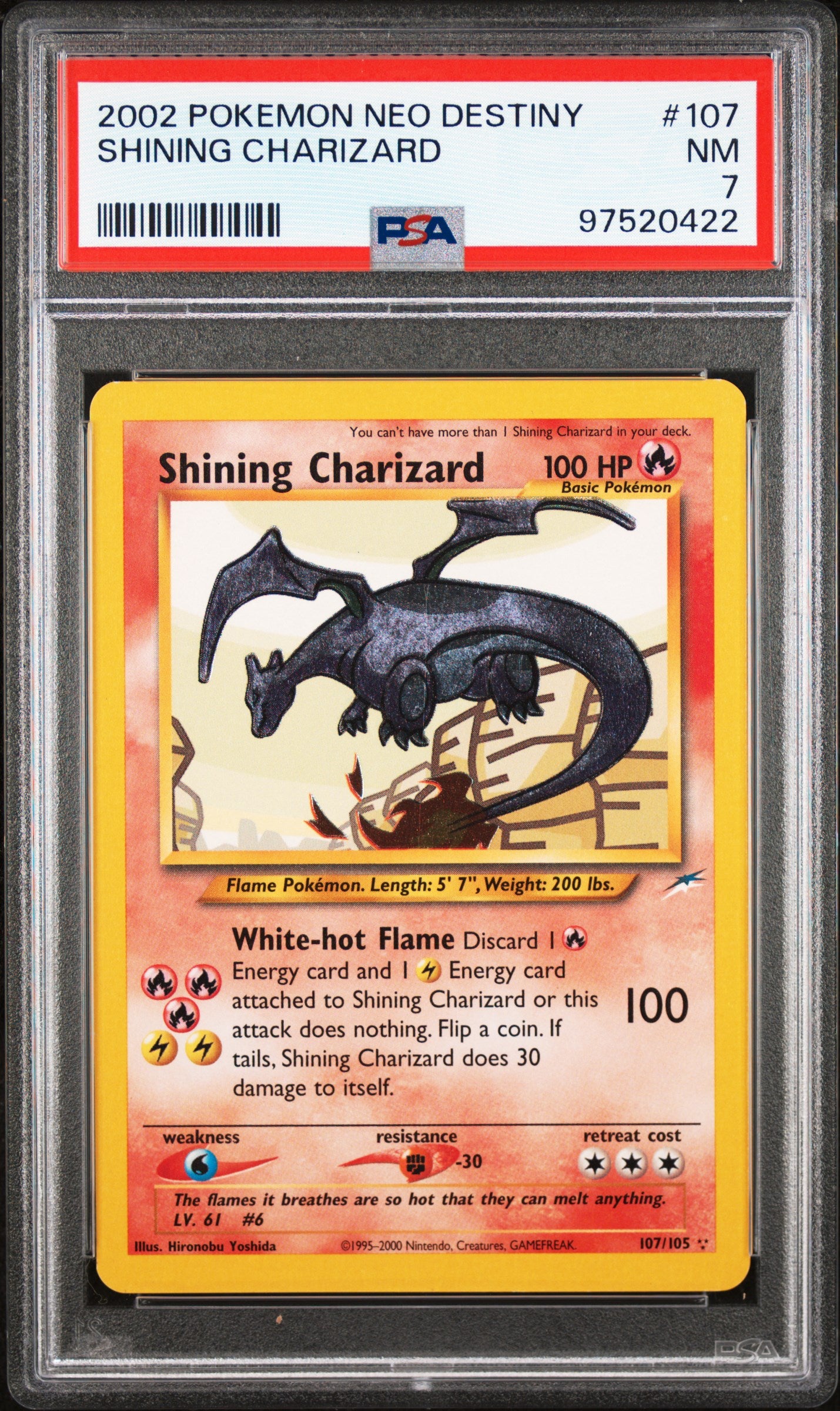 Shining Charizard Unlimited PSA 7