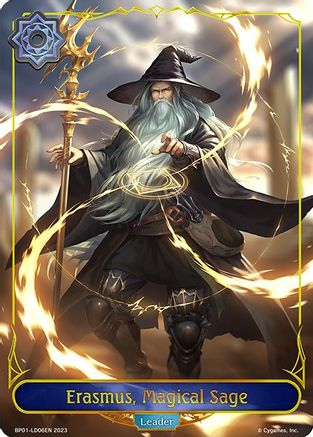 Erasmus, Magical Sage Leader Card (Foil)