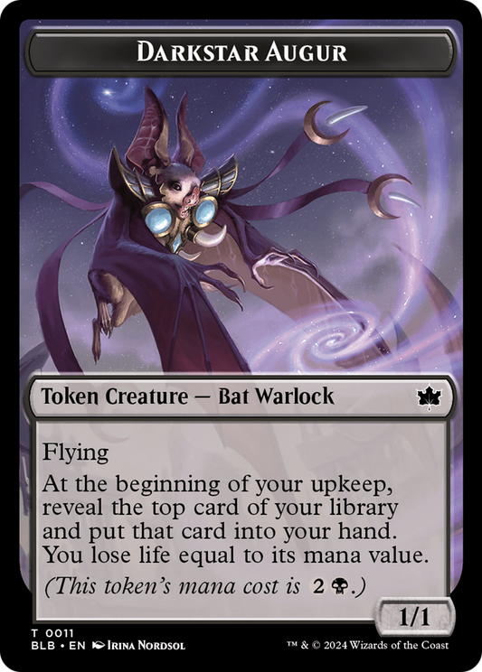 Darkstar Augur (TBLB-011) - Bloomburrow Tokens