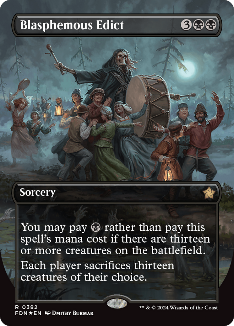 Blasphemous Edict (FDN-382) - Foundations (Borderless) Foil