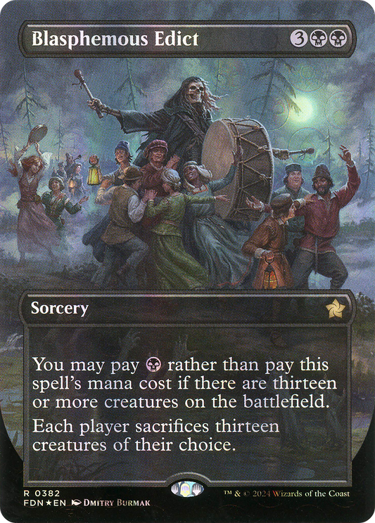 Blasphemous Edict (FDN-382) - Foundations (Borderless) Foil