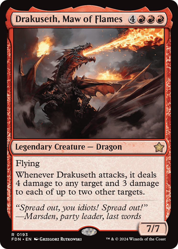 Drakuseth, Maw of Flames (FDN-193) - Foundations