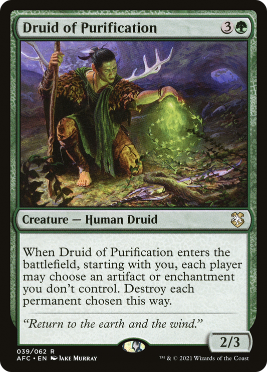 Druid of Purification (AFC-039) - Forgotten Realms Commander